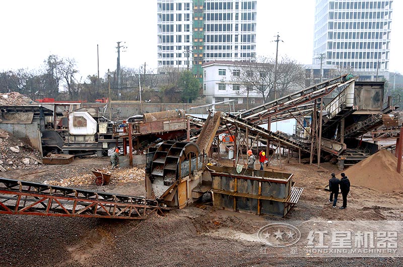 移動建筑垃圾處理生產現(xiàn)場