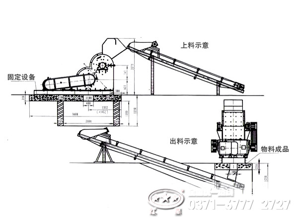 原煤破碎機(jī)運行示意圖