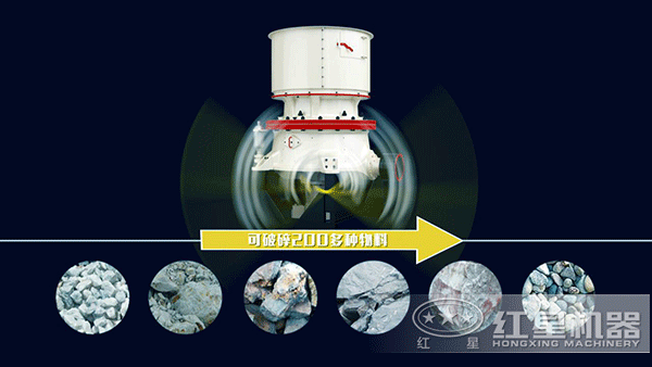 單缸圓錐破碎機(jī)多樣化的腔型擴(kuò)大了破碎物料范圍