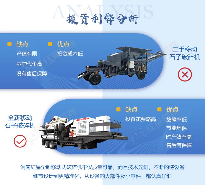 移動石子破碎機(jī)對比